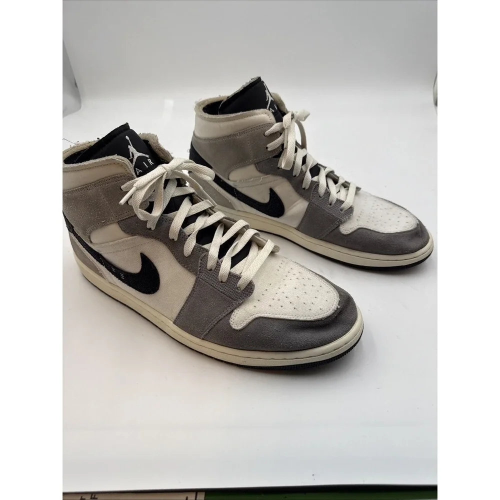 SHOES SNEAKERS Nike MENS 14  Air Jordan 1‎ Mid SE Smoke Grey White FQ7720-002